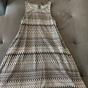 Stradivarius black and white striped sleeveless dress, size small